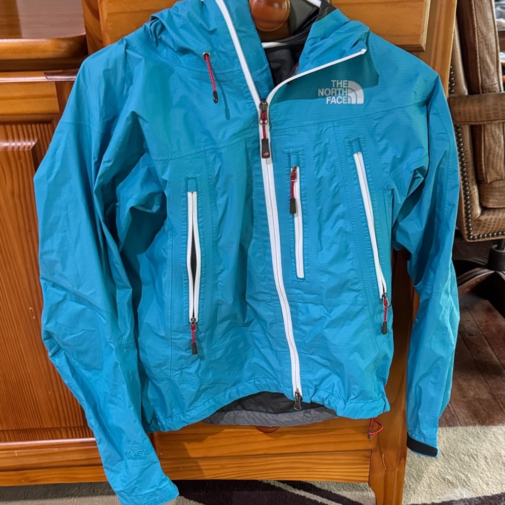 The North Face Teal Jacket with White Accents